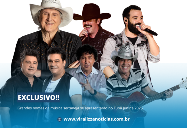 Grandes nomes da música sertaneja se apresentarão no Tupã Junina