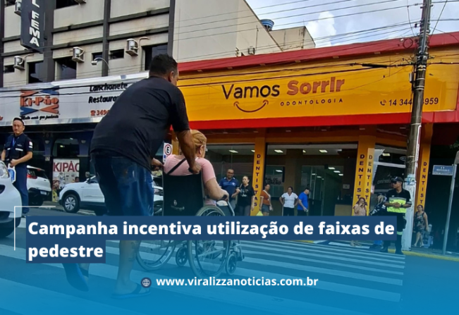 Campanha incentiva utilização de faixas de pedestre