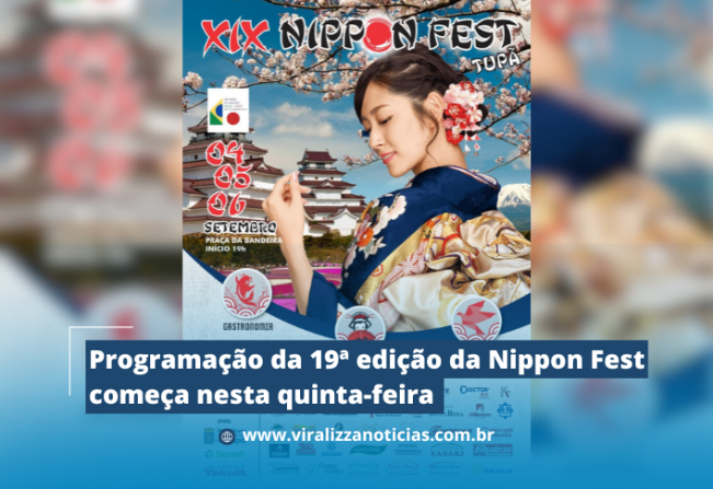 Programação da 19ª edição da Nippon Fest começa nesta quinta-feira 